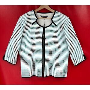 Ming Wang Heritage Fit Wrinkle Fade Resistant Classy Flattering Cardigan Top XL